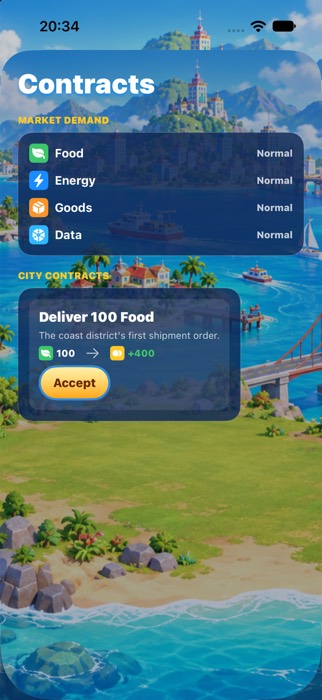 City contracts and market demand screen